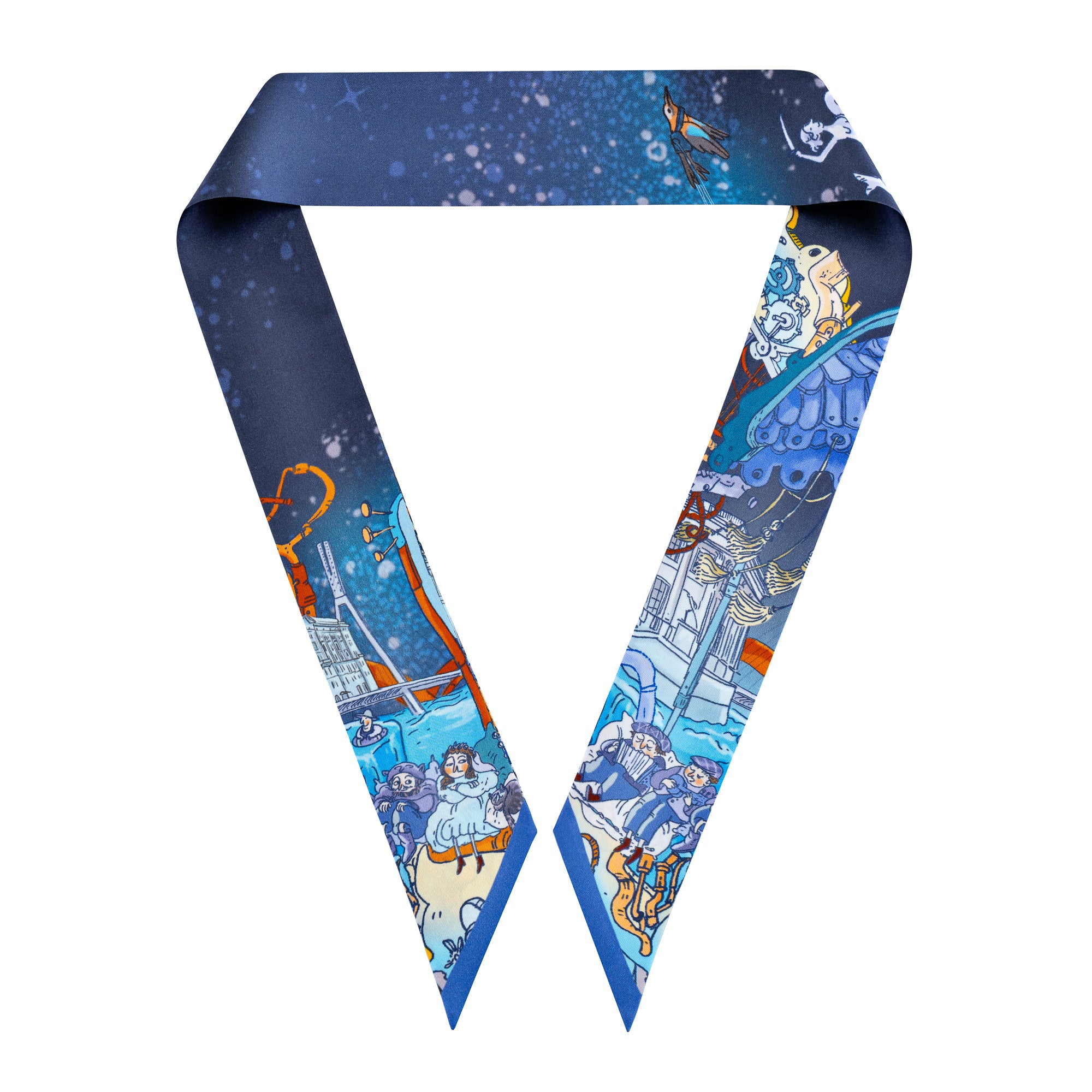 WARSAW by NIGHT Silk Twill Ribbon